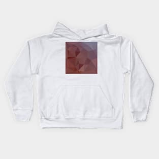 Indian Red Abstract Low Polygon Background Kids Hoodie